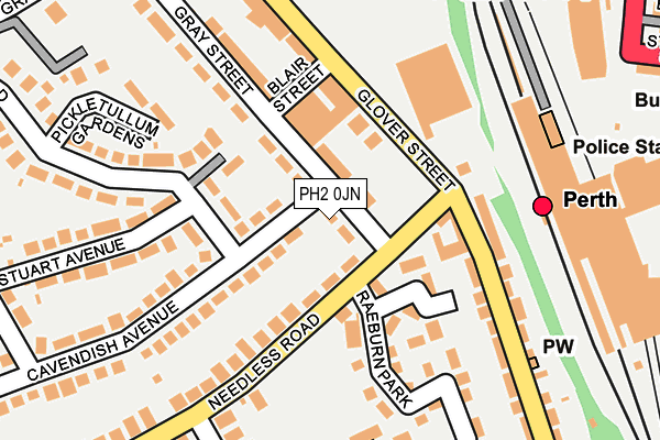 PH2 0JN map - OS OpenMap – Local (Ordnance Survey)
