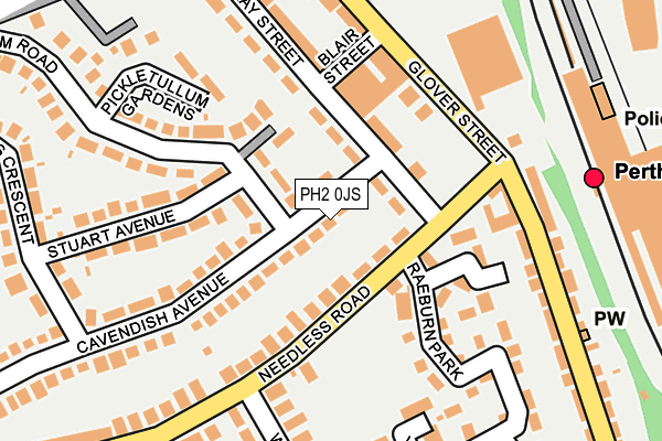 PH2 0JS map - OS OpenMap – Local (Ordnance Survey)