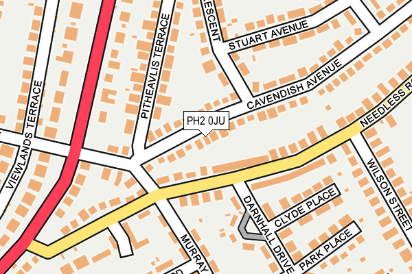 PH2 0JU map - OS OpenMap – Local (Ordnance Survey)