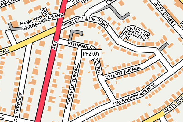 PH2 0JY map - OS OpenMap – Local (Ordnance Survey)