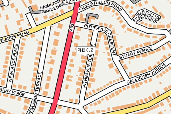 PH2 0JZ map - OS OpenMap – Local (Ordnance Survey)