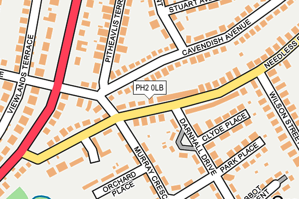 PH2 0LB map - OS OpenMap – Local (Ordnance Survey)