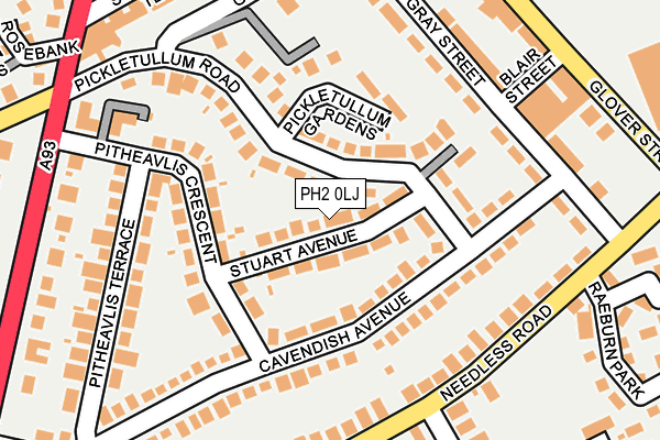 PH2 0LJ map - OS OpenMap – Local (Ordnance Survey)