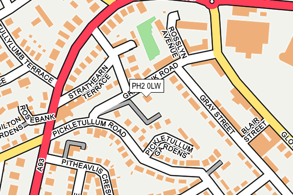 PH2 0LW map - OS OpenMap – Local (Ordnance Survey)