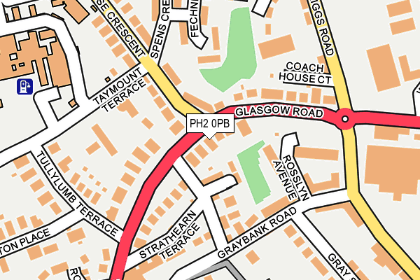 PH2 0PB map - OS OpenMap – Local (Ordnance Survey)