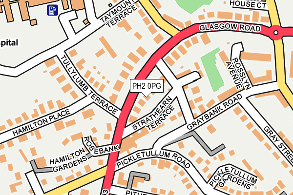 PH2 0PG map - OS OpenMap – Local (Ordnance Survey)