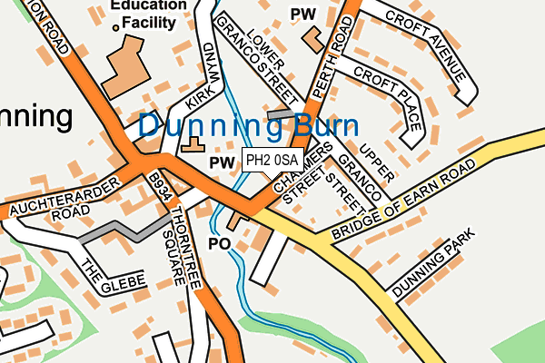 PH2 0SA map - OS OpenMap – Local (Ordnance Survey)