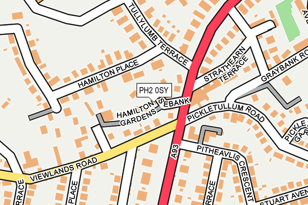 PH2 0SY map - OS OpenMap – Local (Ordnance Survey)