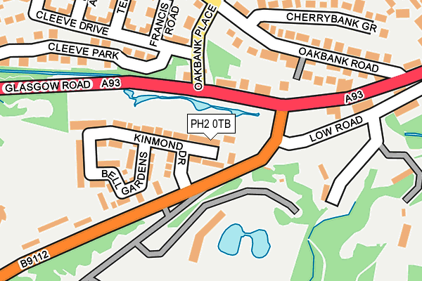 PH2 0TB map - OS OpenMap – Local (Ordnance Survey)