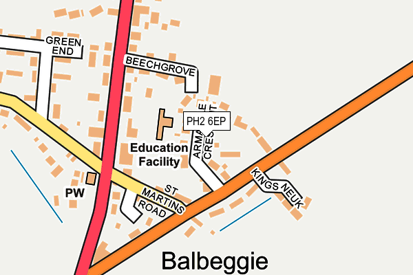 PH2 6EP map - OS OpenMap – Local (Ordnance Survey)