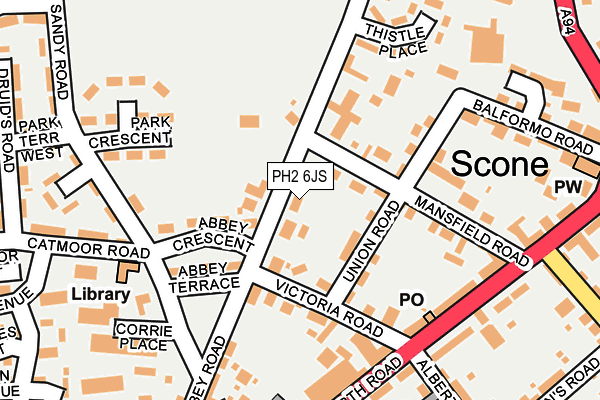 PH2 6JS map - OS OpenMap – Local (Ordnance Survey)