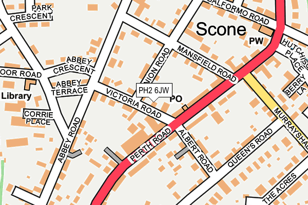 PH2 6JW map - OS OpenMap – Local (Ordnance Survey)