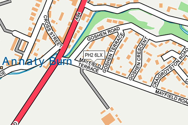 PH2 6LX map - OS OpenMap – Local (Ordnance Survey)