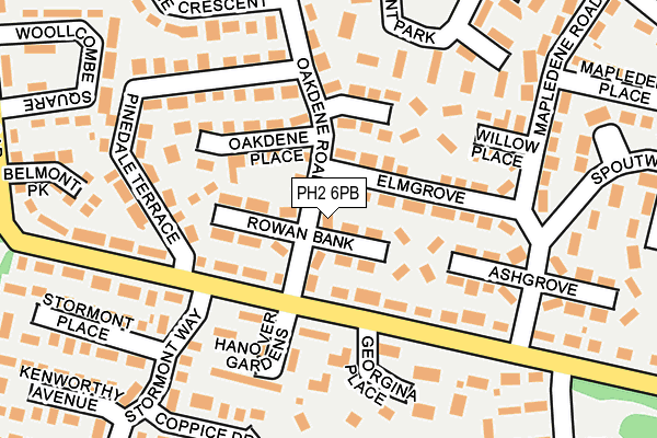 PH2 6PB map - OS OpenMap – Local (Ordnance Survey)