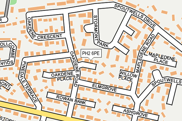 PH2 6PE map - OS OpenMap – Local (Ordnance Survey)