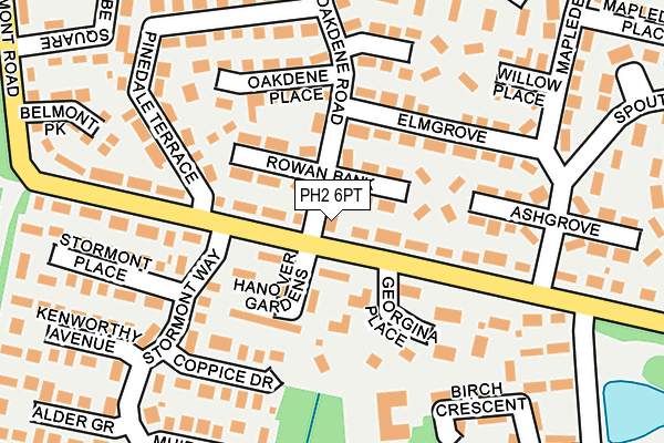 PH2 6PT map - OS OpenMap – Local (Ordnance Survey)