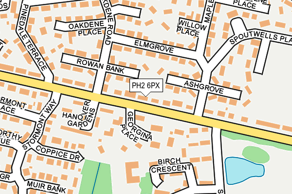 PH2 6PX map - OS OpenMap – Local (Ordnance Survey)