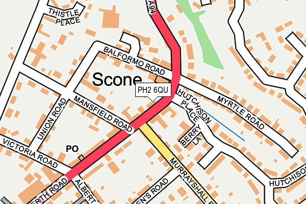 PH2 6QU map - OS OpenMap – Local (Ordnance Survey)