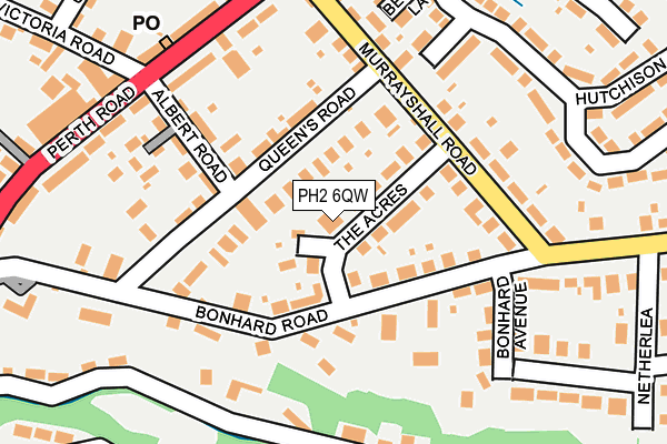 PH2 6QW map - OS OpenMap – Local (Ordnance Survey)