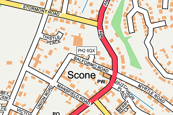 PH2 6QX map - OS OpenMap – Local (Ordnance Survey)