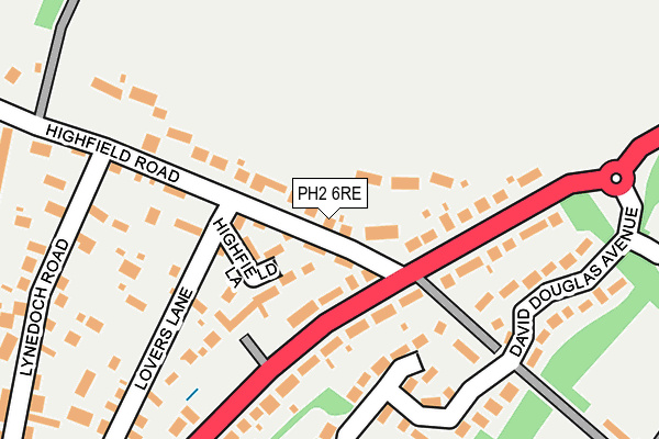 PH2 6RE map - OS OpenMap – Local (Ordnance Survey)