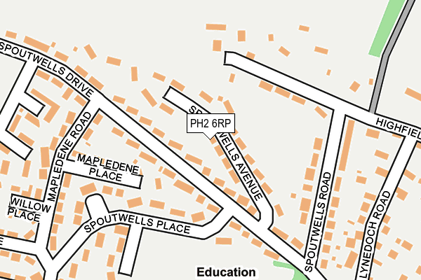 PH2 6RP map - OS OpenMap – Local (Ordnance Survey)