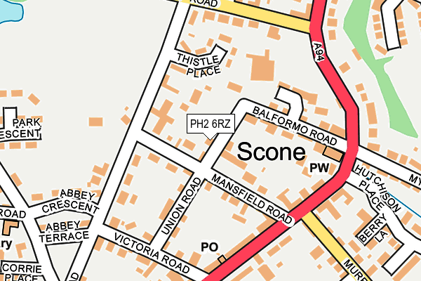 PH2 6RZ map - OS OpenMap – Local (Ordnance Survey)