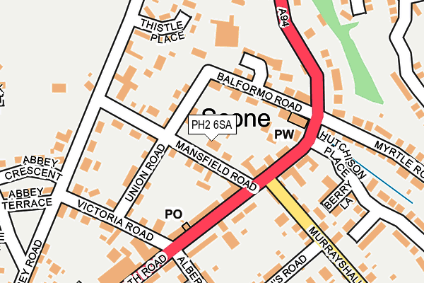 PH2 6SA map - OS OpenMap – Local (Ordnance Survey)