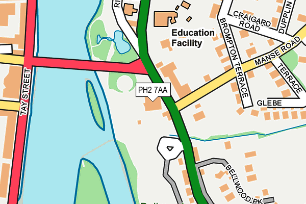 PH2 7AA map - OS OpenMap – Local (Ordnance Survey)