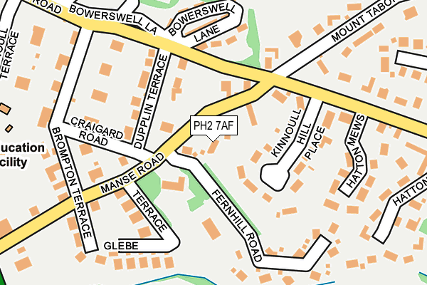 PH2 7AF map - OS OpenMap – Local (Ordnance Survey)