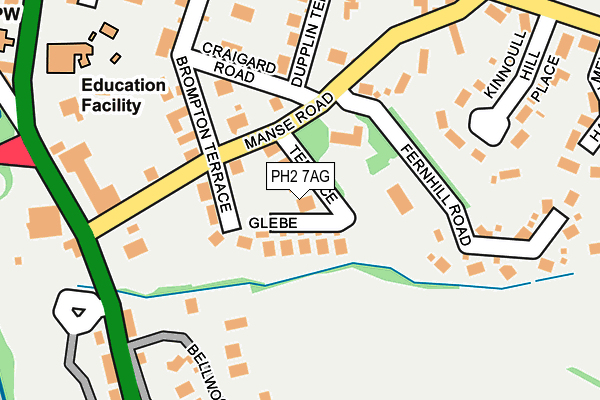 PH2 7AG map - OS OpenMap – Local (Ordnance Survey)