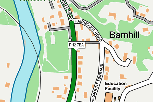 PH2 7BA map - OS OpenMap – Local (Ordnance Survey)