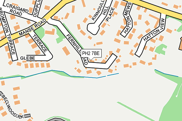 PH2 7BE map - OS OpenMap – Local (Ordnance Survey)