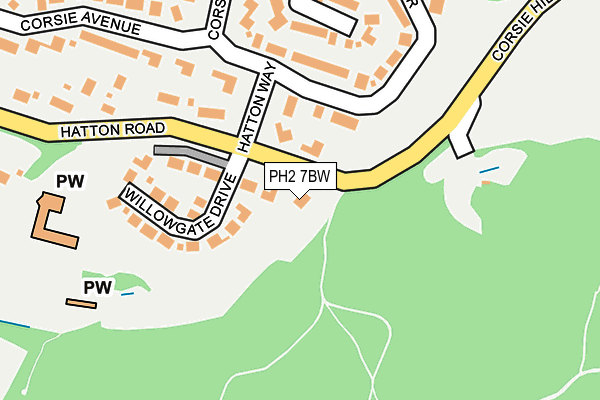 PH2 7BW map - OS OpenMap – Local (Ordnance Survey)