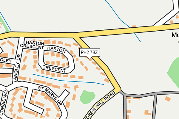 PH2 7BZ map - OS OpenMap – Local (Ordnance Survey)