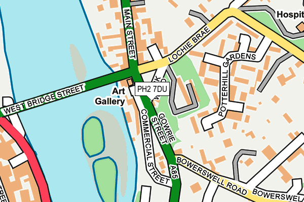 PH2 7DU map - OS OpenMap – Local (Ordnance Survey)