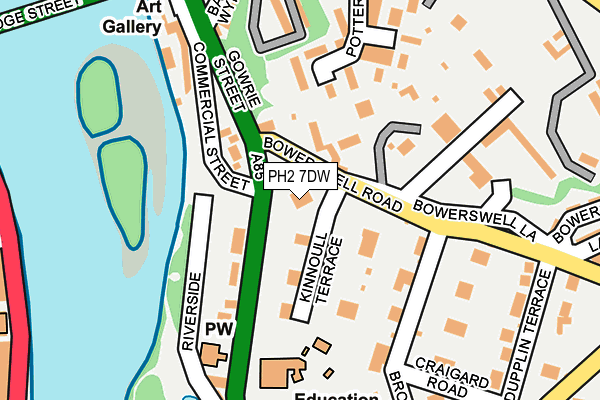 PH2 7DW map - OS OpenMap – Local (Ordnance Survey)