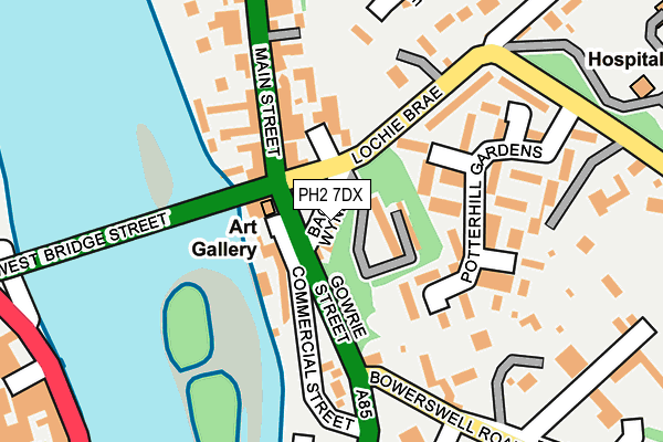 PH2 7DX map - OS OpenMap – Local (Ordnance Survey)