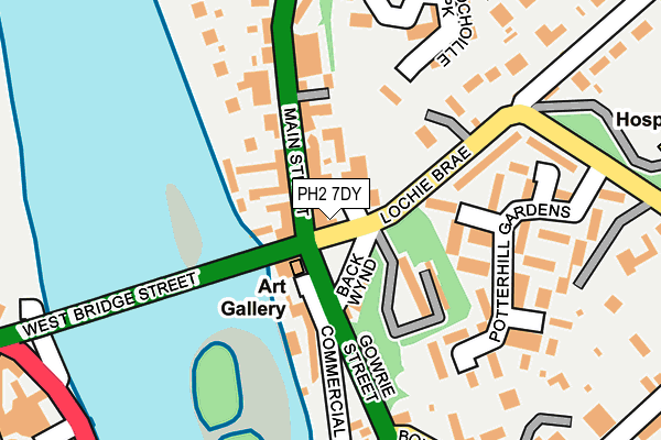 PH2 7DY map - OS OpenMap – Local (Ordnance Survey)