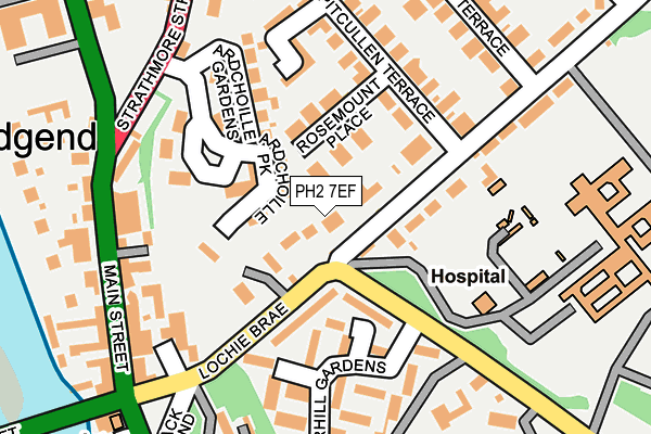 PH2 7EF map - OS OpenMap – Local (Ordnance Survey)