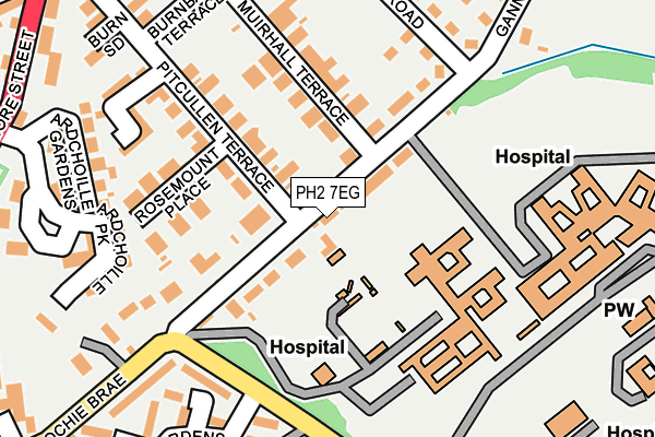 PH2 7EG map - OS OpenMap – Local (Ordnance Survey)