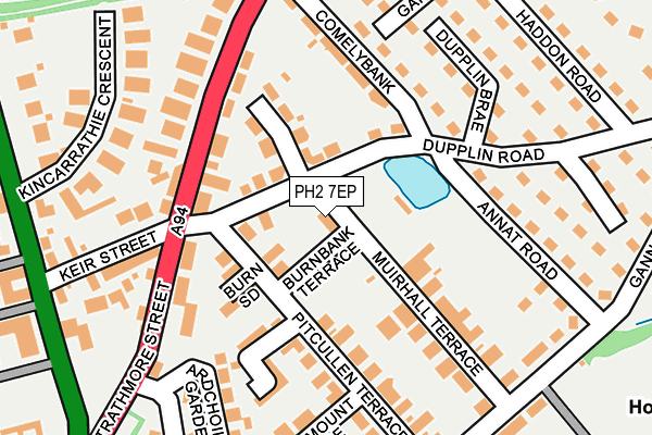 PH2 7EP map - OS OpenMap – Local (Ordnance Survey)