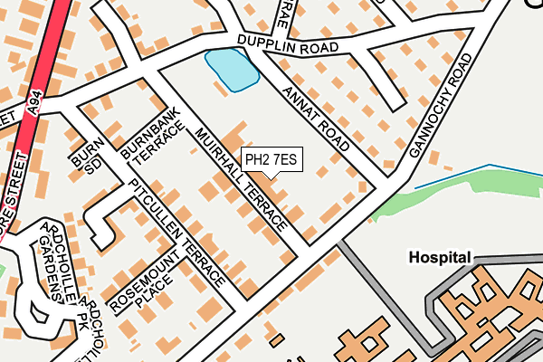 PH2 7ES map - OS OpenMap – Local (Ordnance Survey)