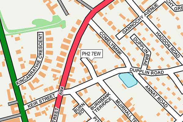 PH2 7EW map - OS OpenMap – Local (Ordnance Survey)