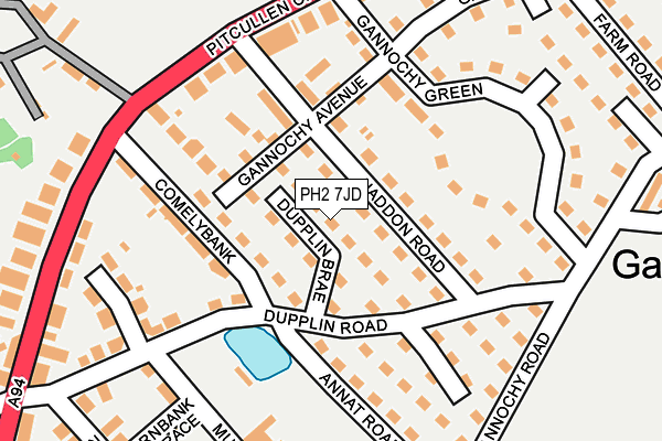 PH2 7JD map - OS OpenMap – Local (Ordnance Survey)