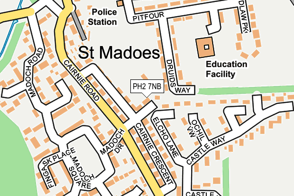 PH2 7NB map - OS OpenMap – Local (Ordnance Survey)