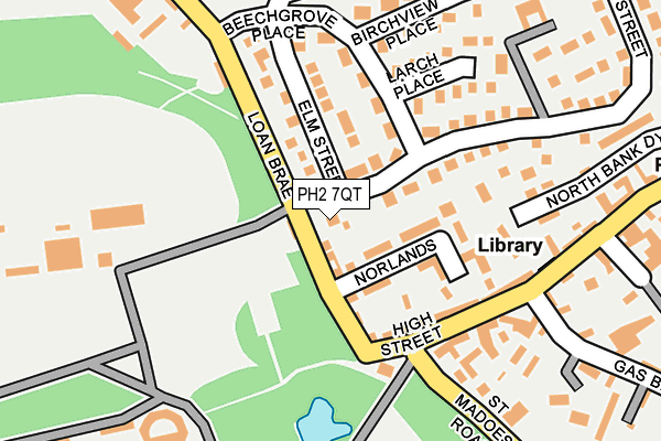 PH2 7QT map - OS OpenMap – Local (Ordnance Survey)