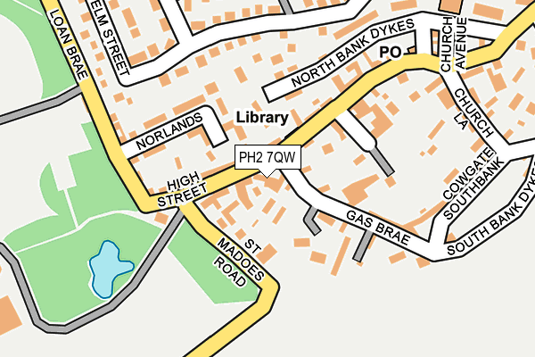 PH2 7QW map - OS OpenMap – Local (Ordnance Survey)