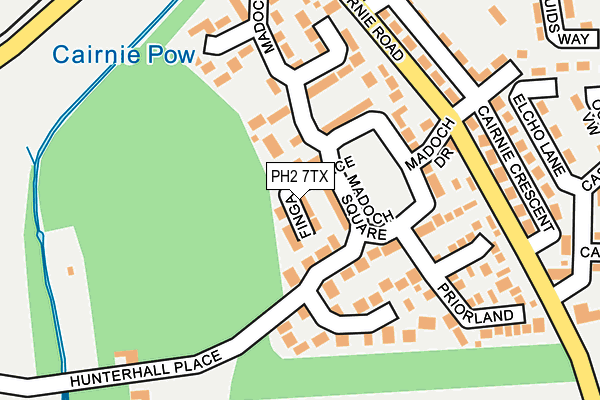 PH2 7TX map - OS OpenMap – Local (Ordnance Survey)