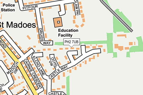 PH2 7UB map - OS OpenMap – Local (Ordnance Survey)